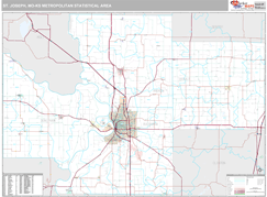 St. Joseph Metro Area Digital Map Premium Style